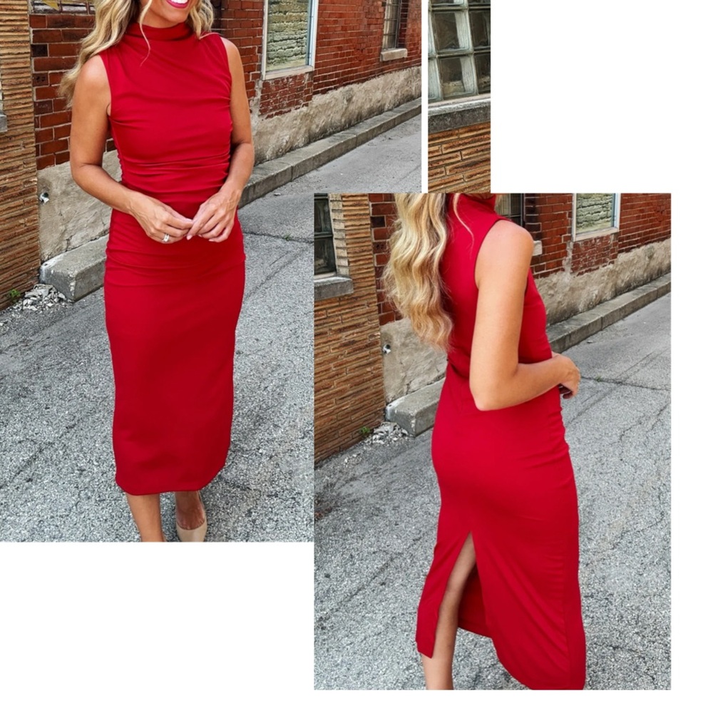 Steve Madden Moe Red Dress Midi
